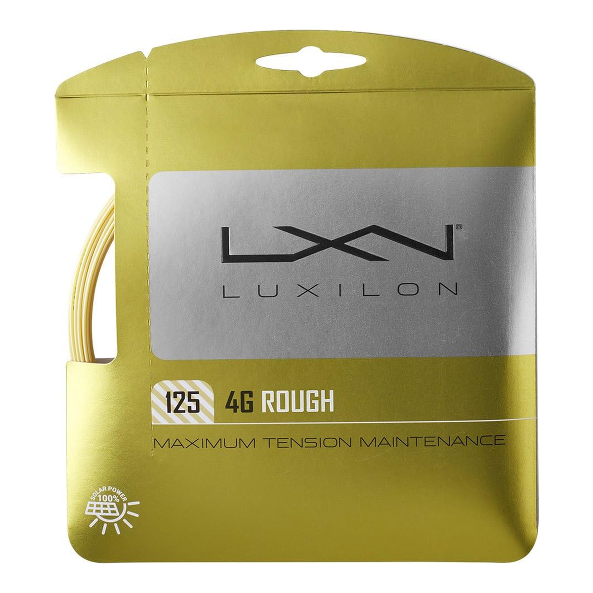 Luxilon 4G Rough 125 Tennis String Set, 16L Gauge 1.25mm, Gold - main view