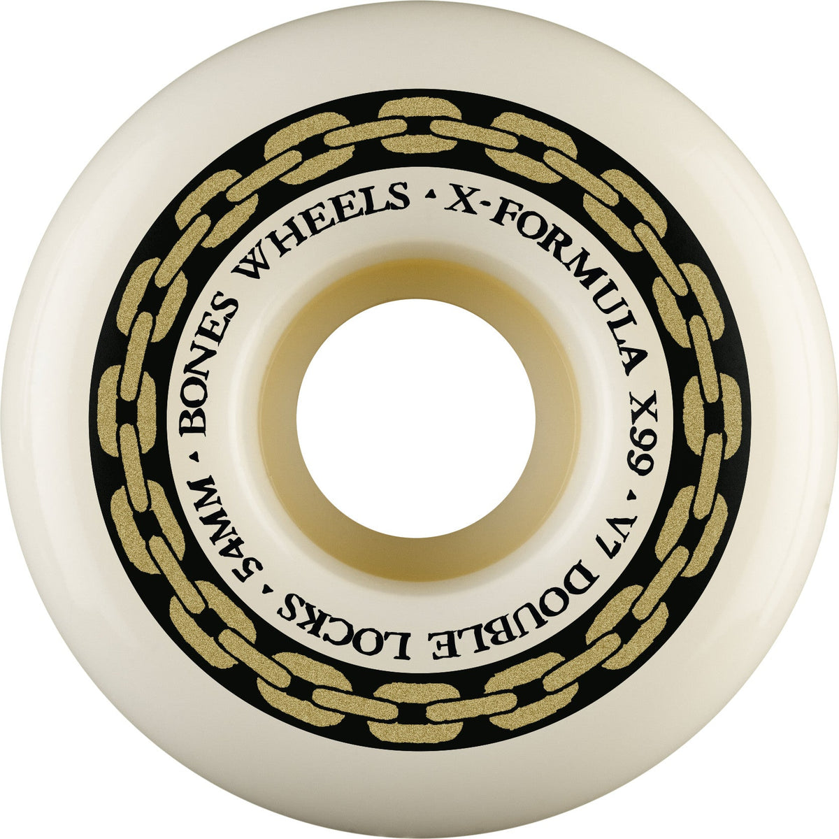Bones X-Formula Double Locks V7 54mm 99a Wheels - White (Set of 4)