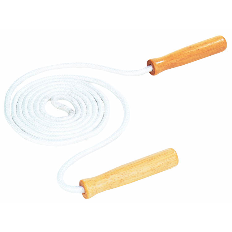 Martin Sports Polyester Jump Rope, 16 Foot, Wood Handles - Front View