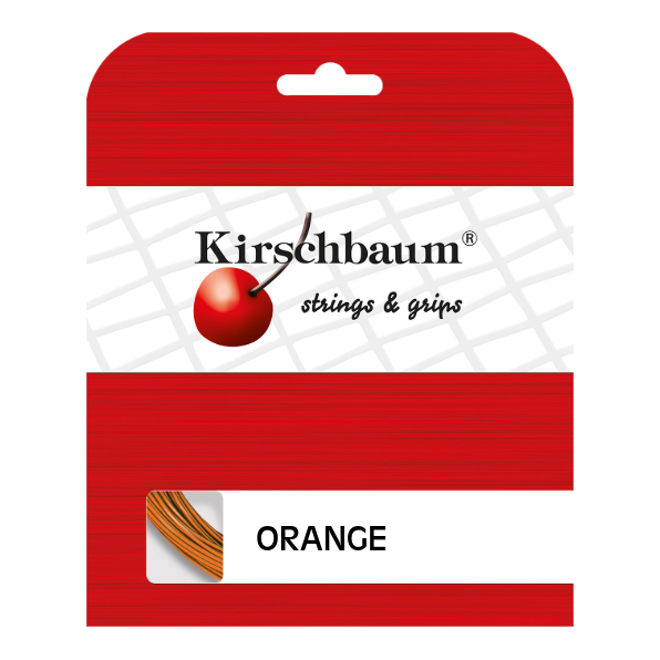 Kirschbaum Orange Tennis String Set, 40 ft in 1.23mm / 17G - Front View