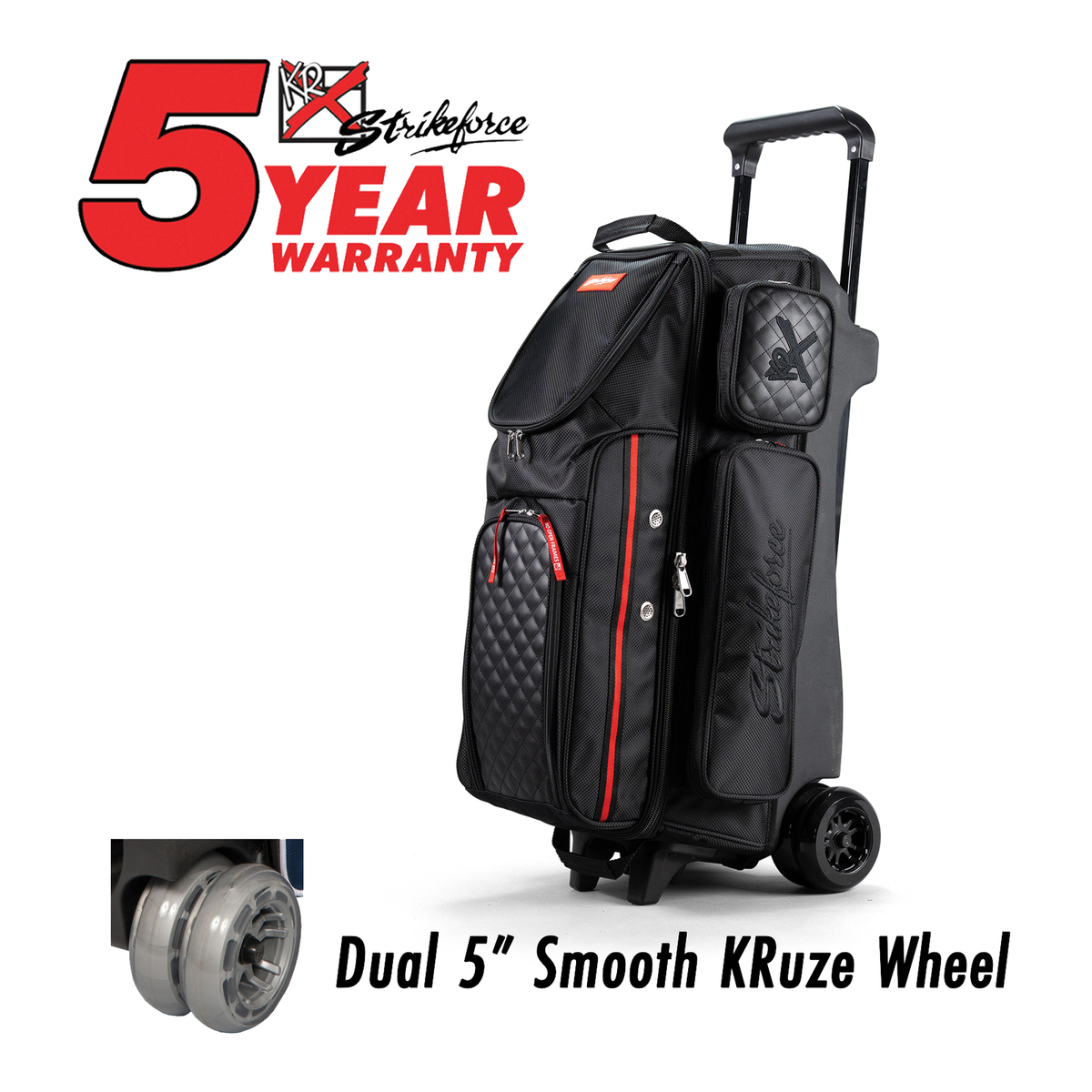 KR Strikeforce Diamond Dually Triple Roller Bowling Bag - product view 1