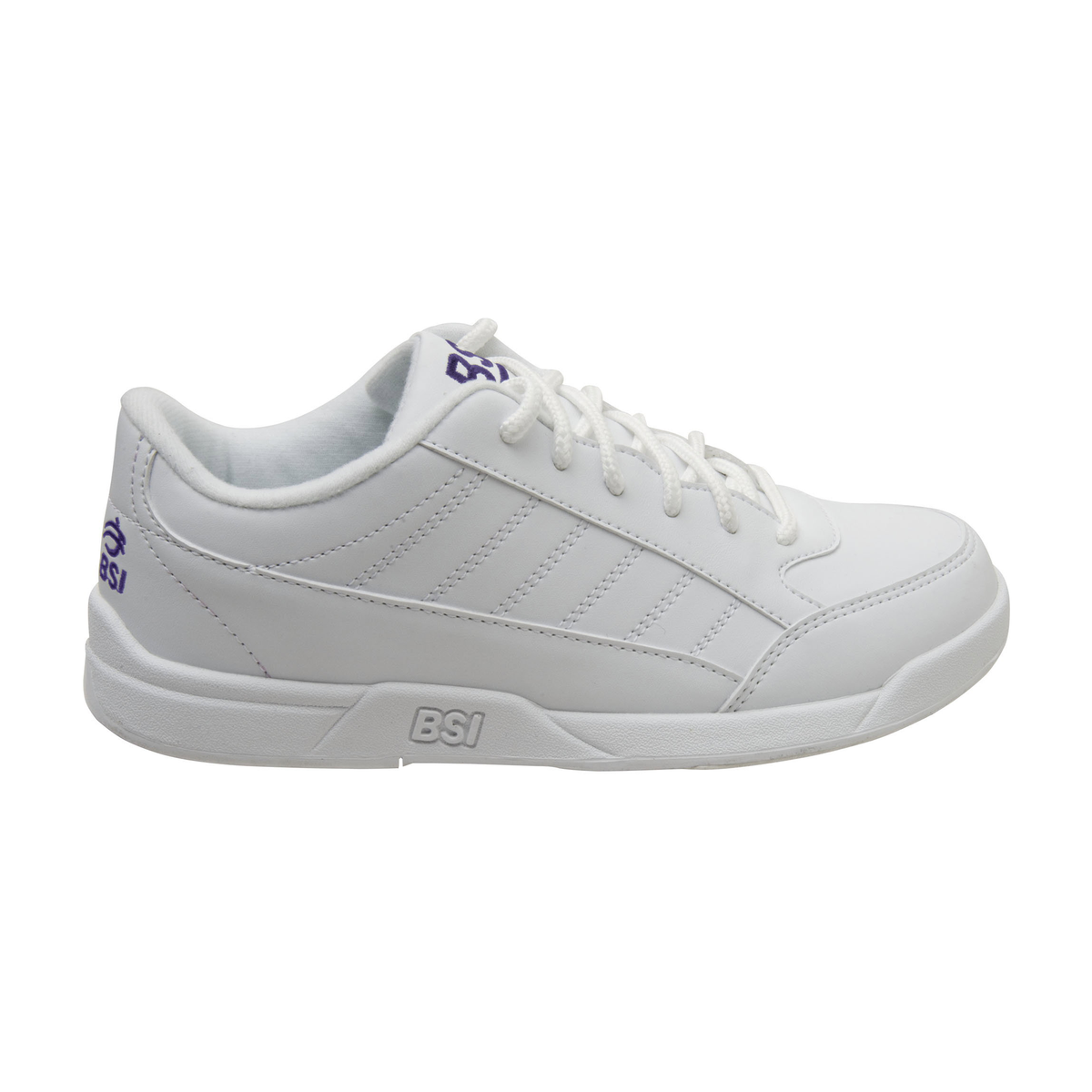 BSI Girl's Basic Bowling Shoes White/Purple - main product view