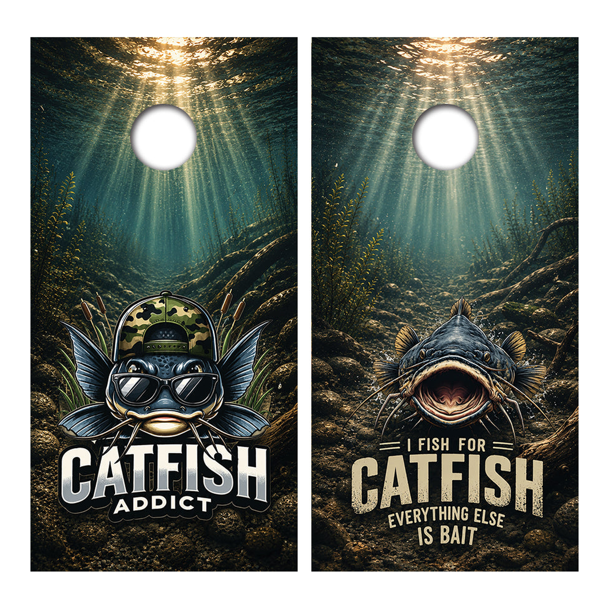 Catfish Addict Everything Else is Bait Cornhole Design - Corn5115 - Great Call Athletics