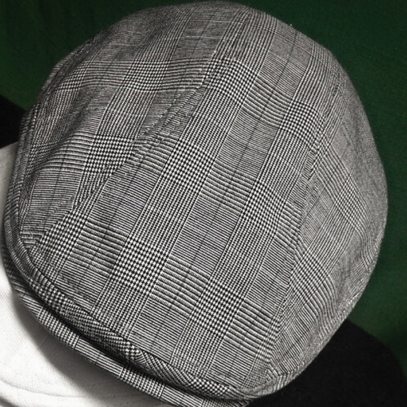Men's Cotton Newsboy Flat Cap — Retro Japanese Style Ivy Hat