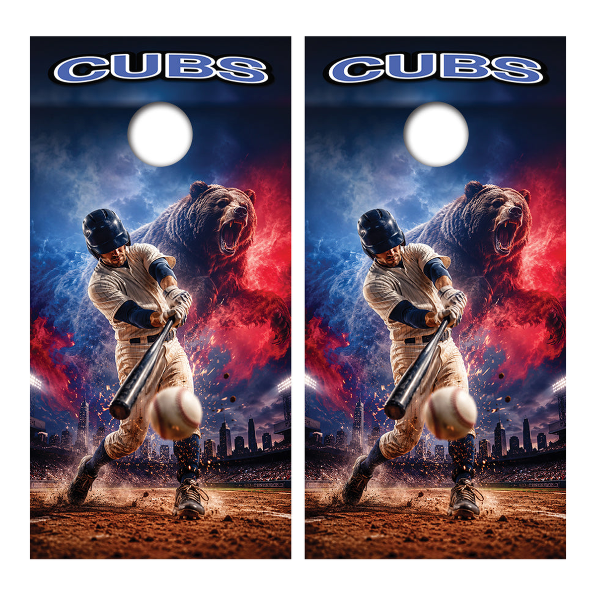Chicago Cubs Baseball Inspired Cornhole Design - Corn5238 - Great Call Athletics