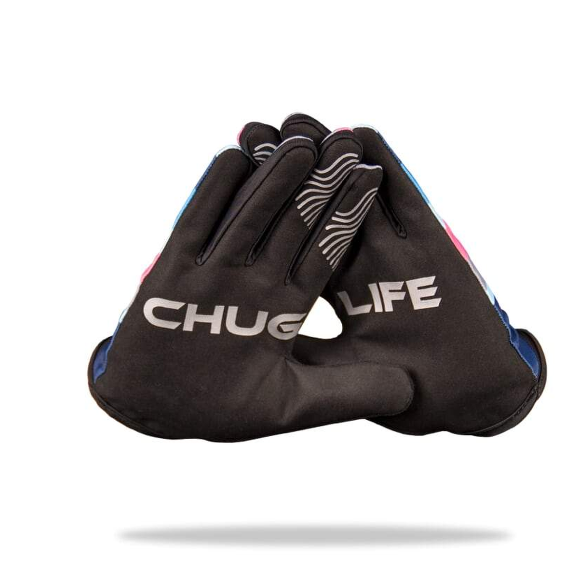 "CHUG LIFE" MTB Gloves - 4-way stretch, phone swipe, snarky graphics - Great Call Athletics