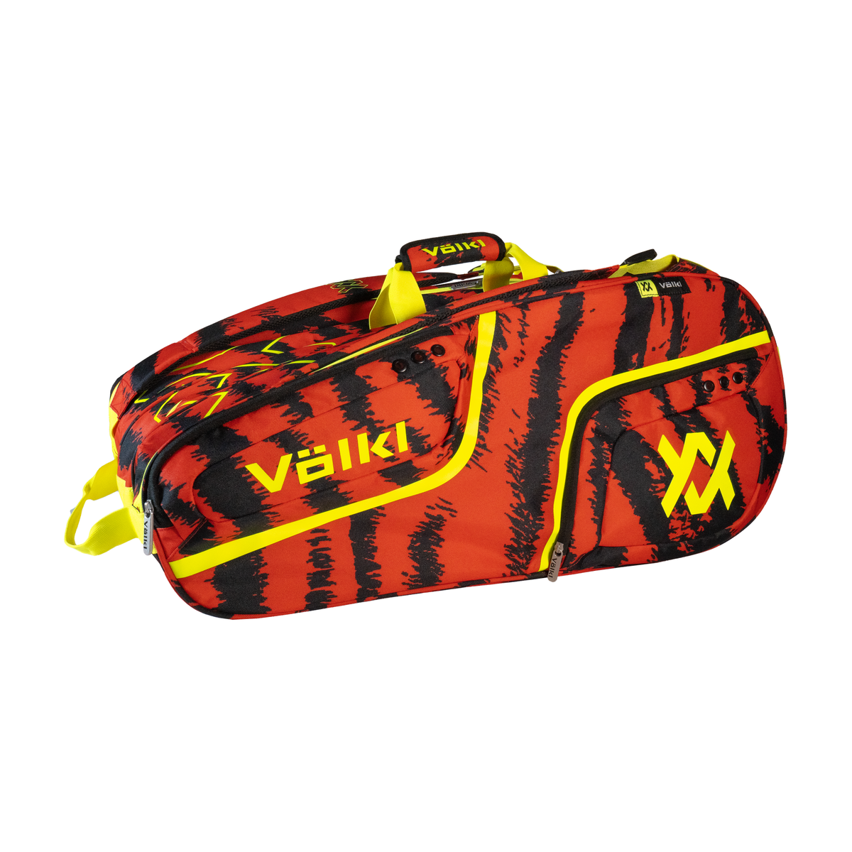 Volkl Tour Zebra Mega Tennis Bag in Red/Black/Neon Yellow