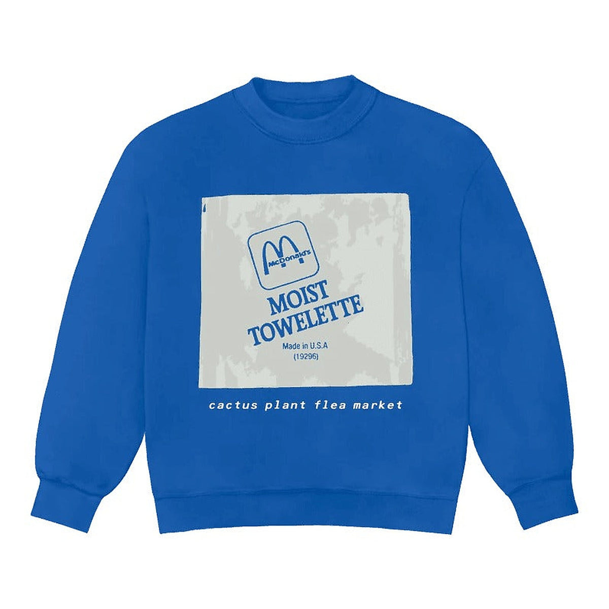 CPFM x McDonald's Moist Towelette Crewneck Blue