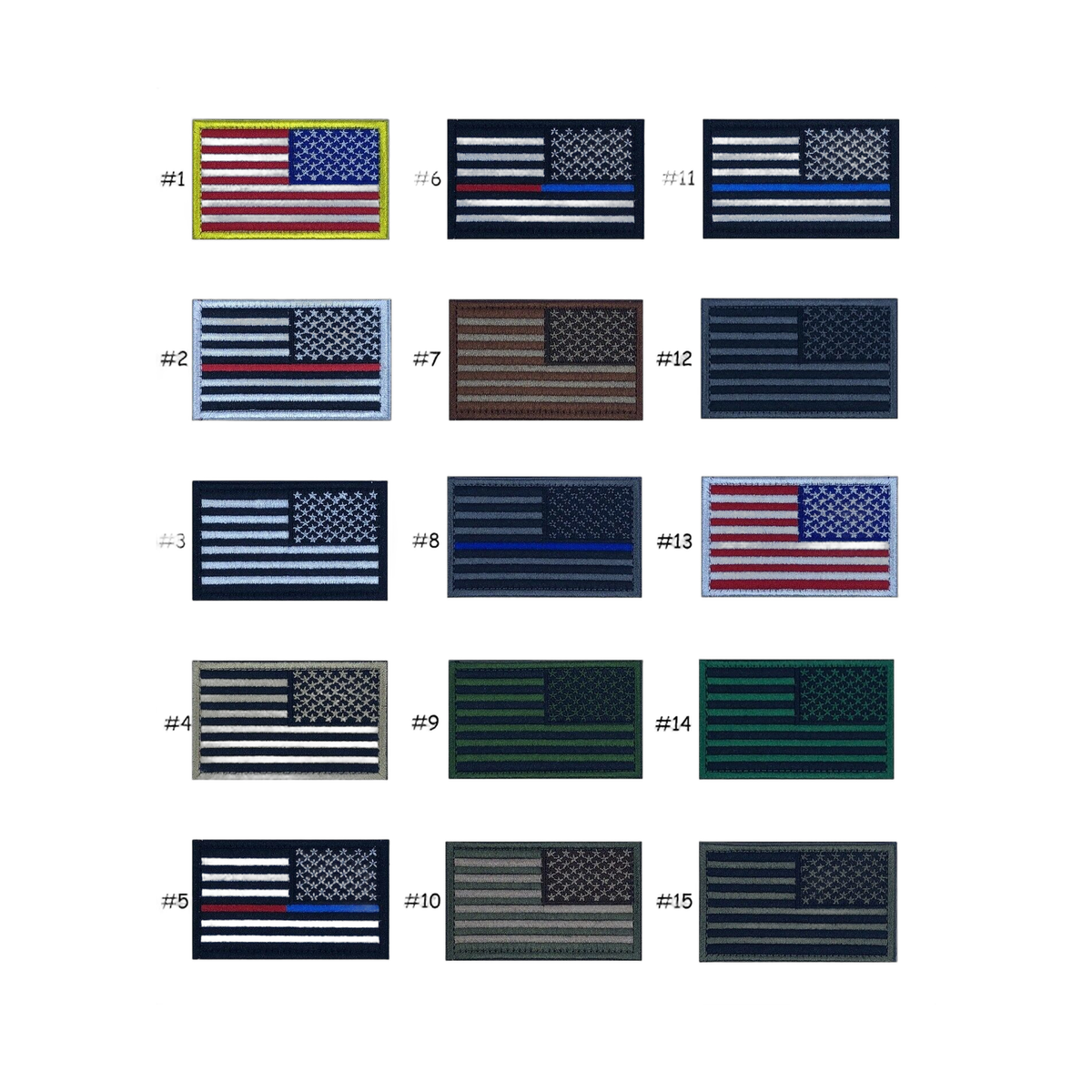 Great Call Athletics USA American Flag REVERSE Patch 2 x 3 Iron On or Sew On Embroidery Choice of Flag
