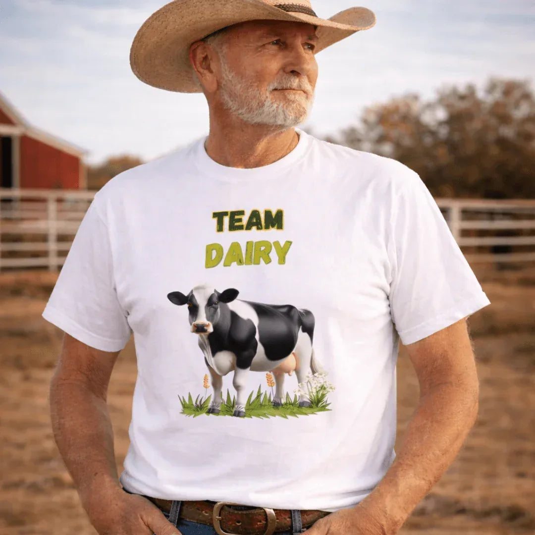 Team Dairy T-Shirt, Dairy Cattle Farmer Livestock Show Tee