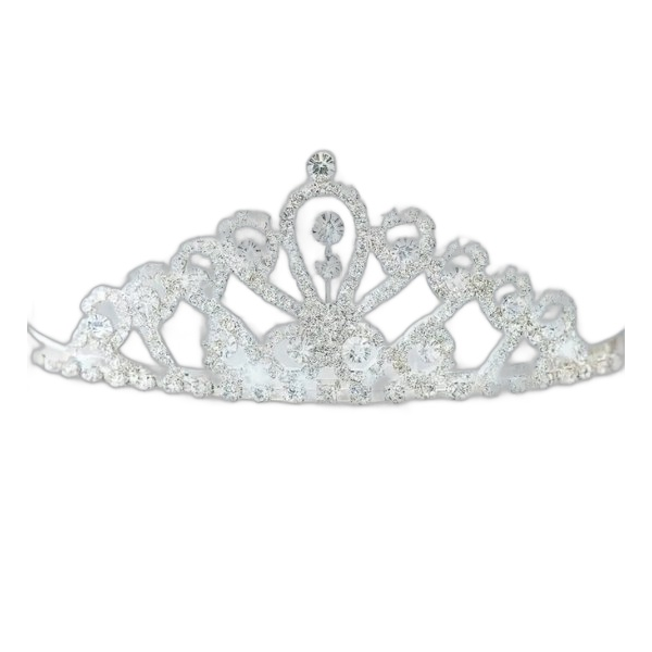 Dasha 5120 Royal Jewel Tiara in Silver - front view