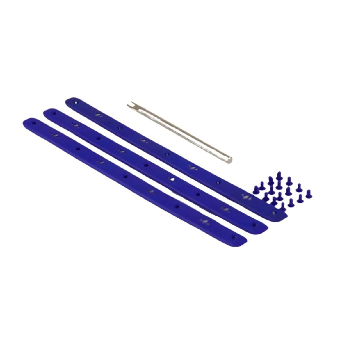 Pickleball paddle bumper guard replacement kit with protective strips, mounting hardware, and installation tool for paddle edge protection.