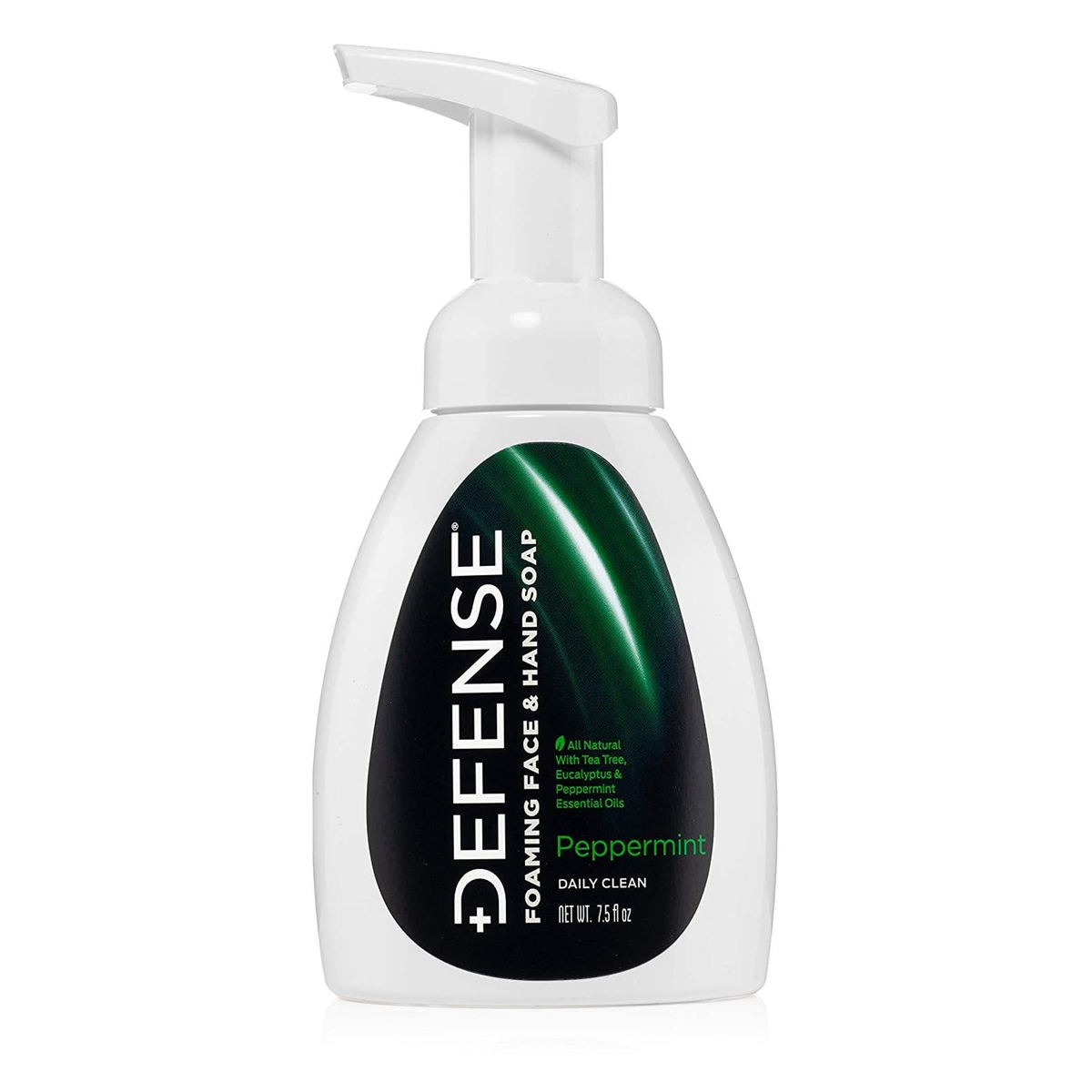 Defense Soap Foaming Face and Hand Soap Peppermint 7.5 oz