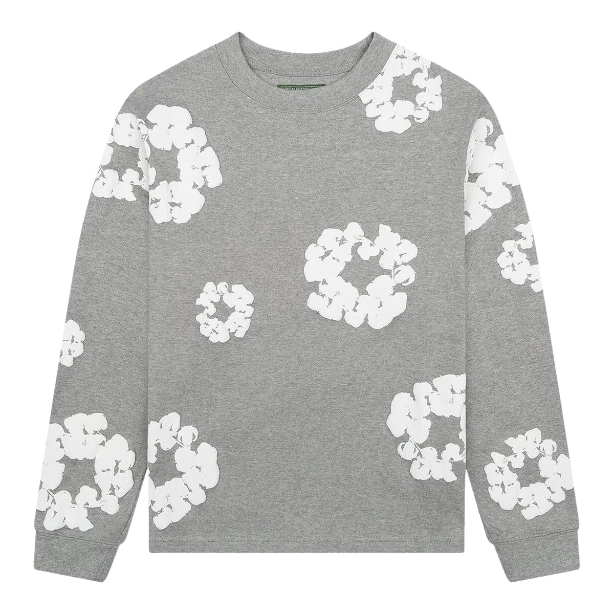 Denim Tears Long Sleeve Cotton Wreath Tee Grey