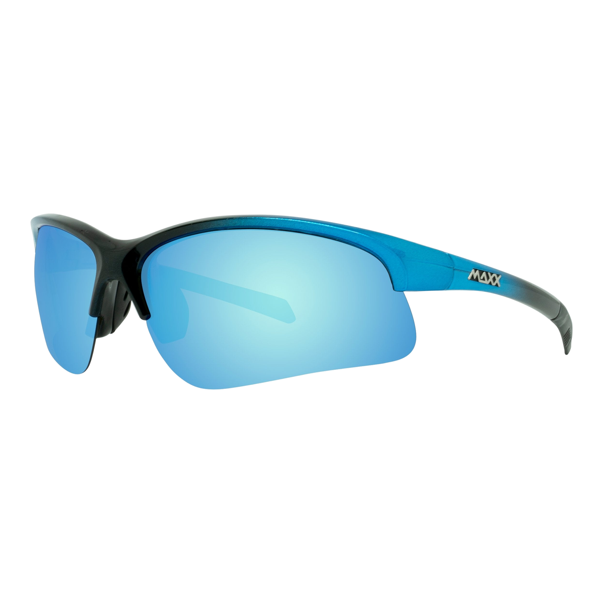 Domain Mirrored Polarized Sunglasses - Black & Blue - 57576 - Great Call Athletics