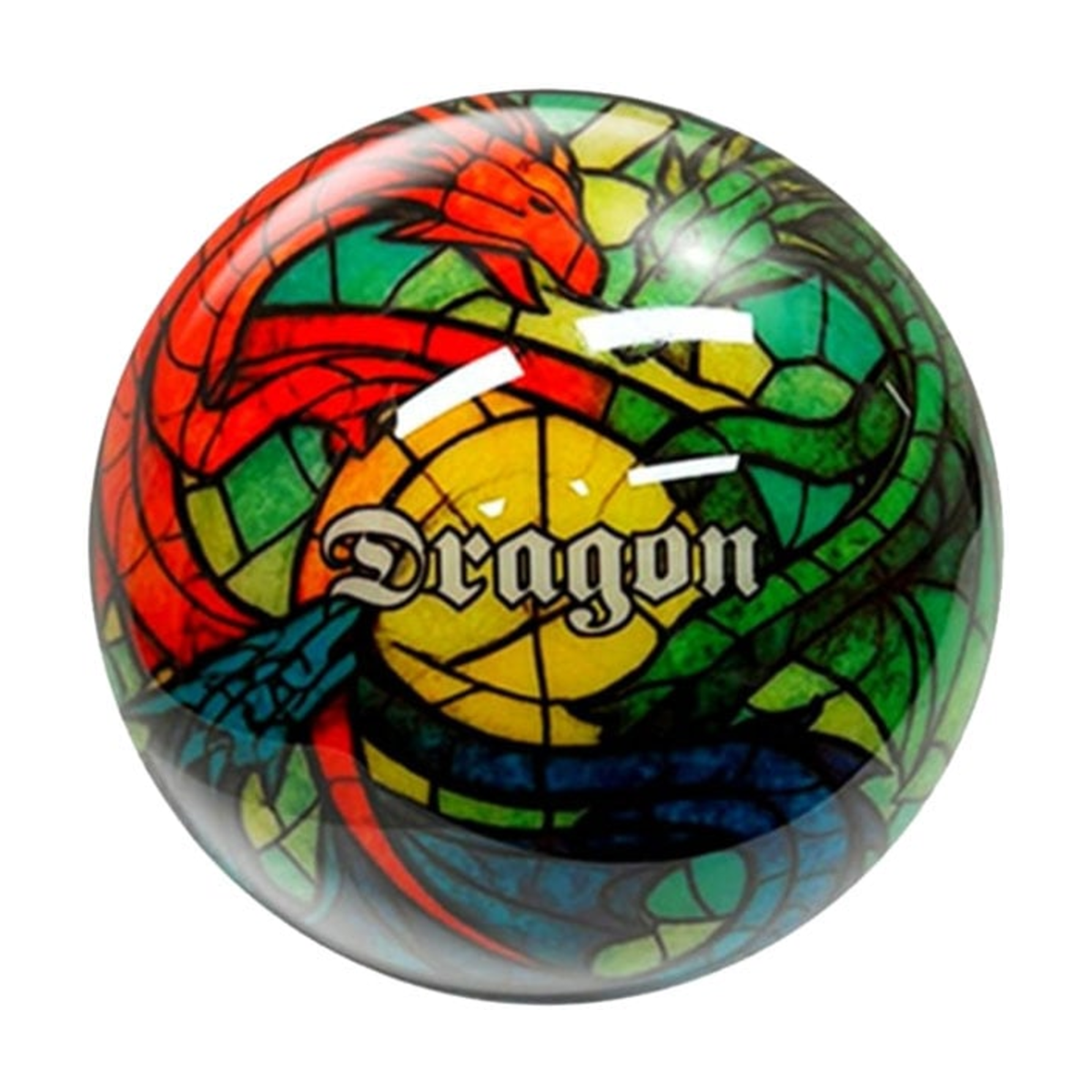 SWAG Dragon Stained Glass Poly Bowling Ball - main product view