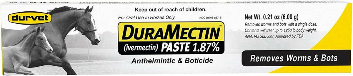 DuraMectin Paste Horse Dewormer (1.87% Ivermectin)