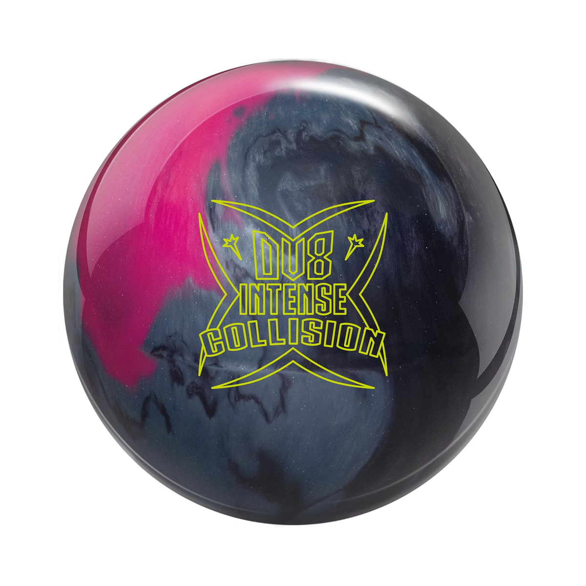 DV8 Intense Collision Bowling Ball in Black/Slate/Pink - main product image