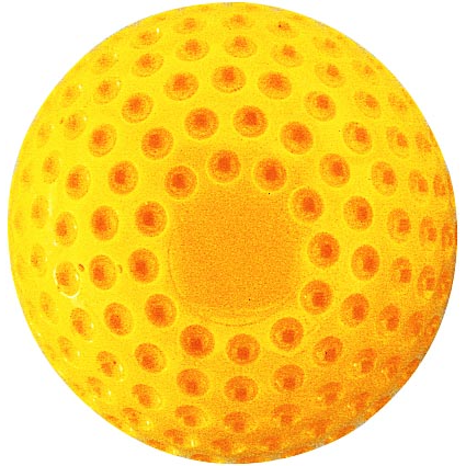 Martin Sports Dimpled Pitching Machine Baseballs, Yellow, Dozen - Front View