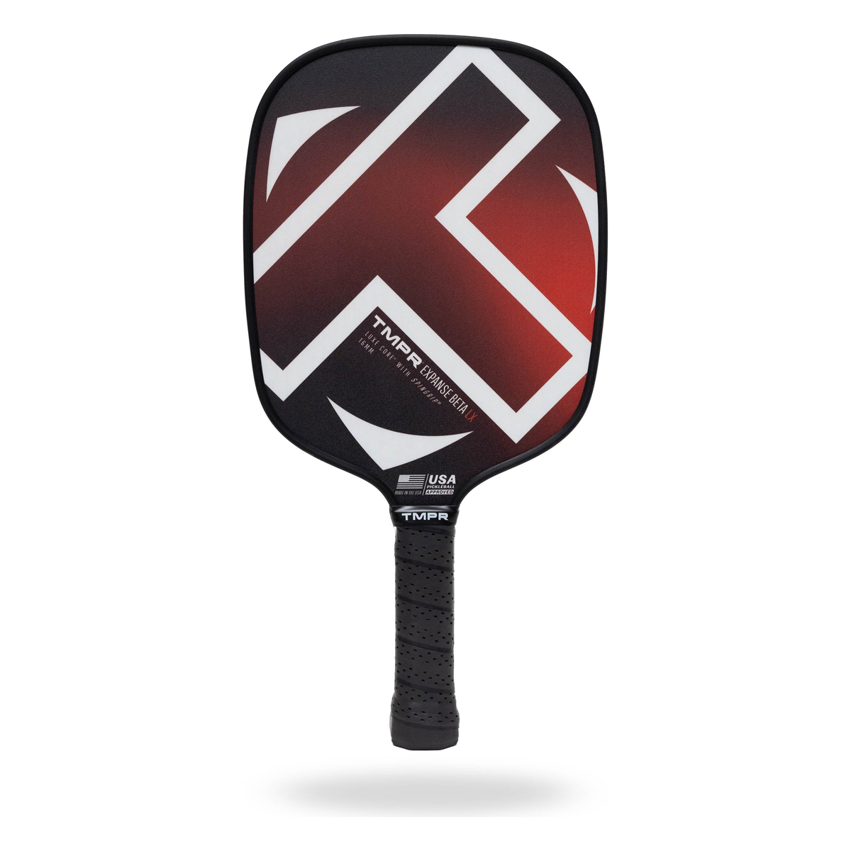 TMPR Expanse Beta LX Pickleball Paddle in Fire Black Trim - Front View