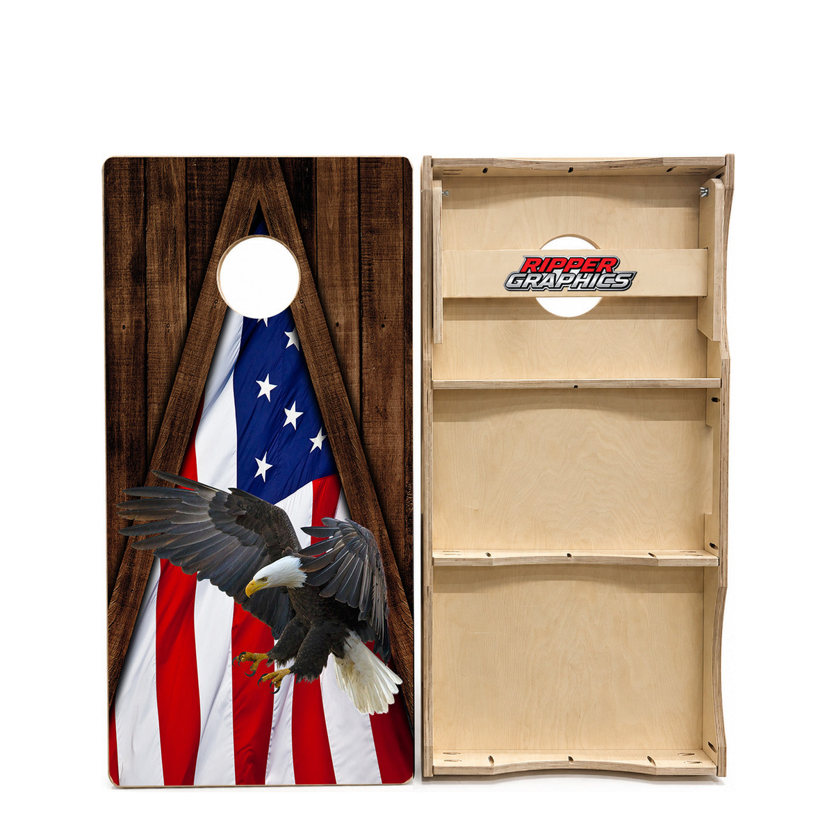 Eagle American Flag Cornhole Design product photo