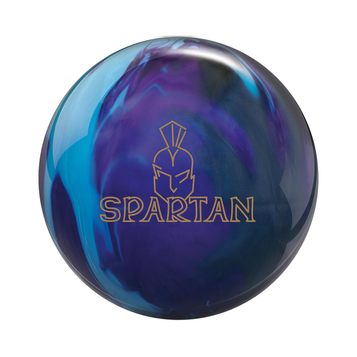 Ebonite Spartan Pearl Bowling Ball in Sky Blue/Purple/Carbon - main product image