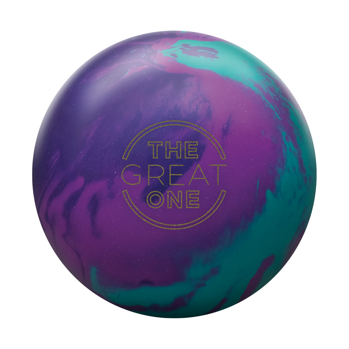 Ebonite The Great One Bowling Ball in Purple Violet Teal - front view