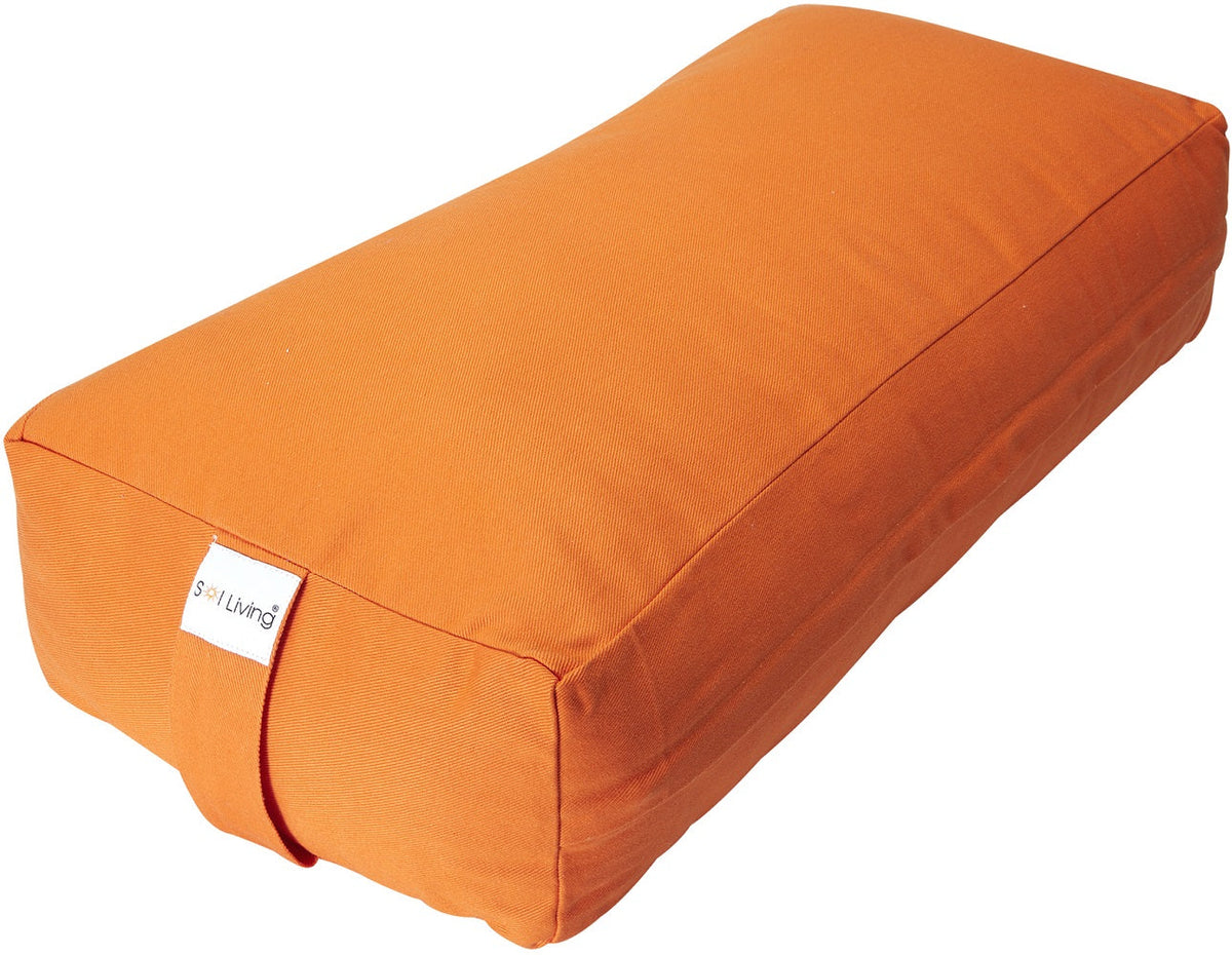 Bolster Pillow for Yoga & Meditation - Rectangular Cotton, 28" x 12" x 8"