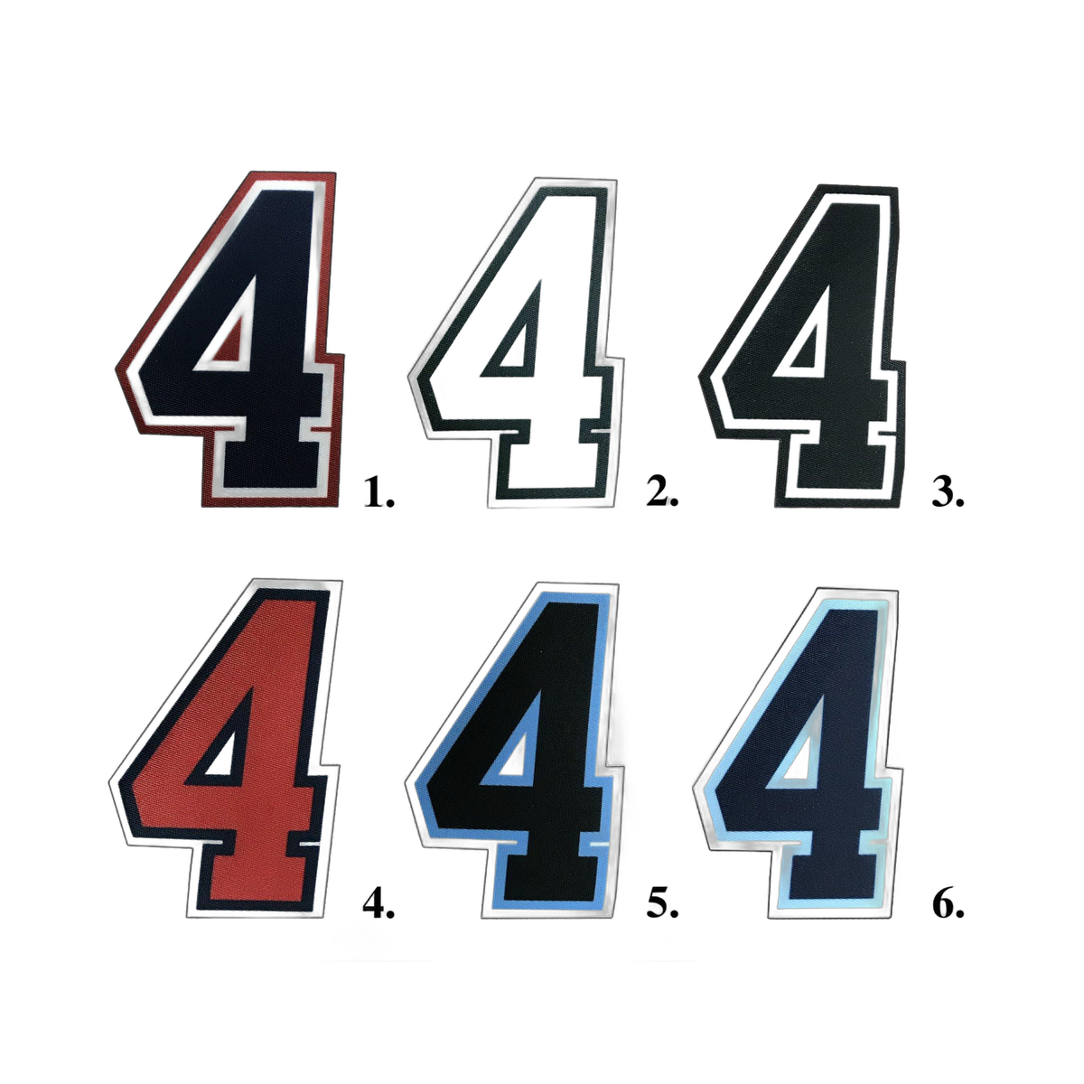 Smitty 4 Umpire Numbers 0-9 Iron On Or Sew On for Athletic Shirts - athletic shirts