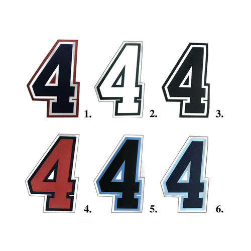 Smitty 4" Umpire Numbers 0-9 Iron On Or Sew On for Athletic Shirts