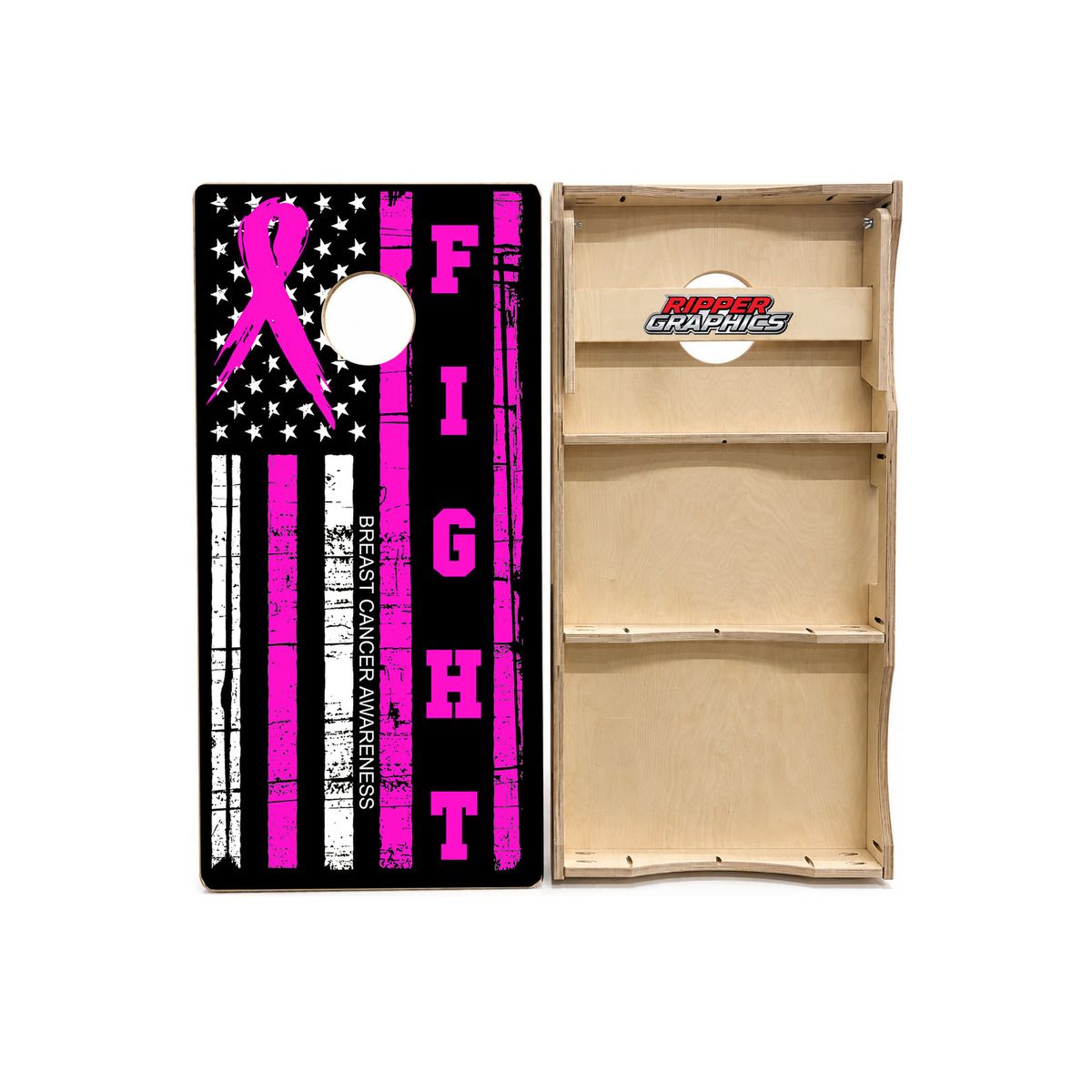Fight Breast Cancer Cornhole Design product photo