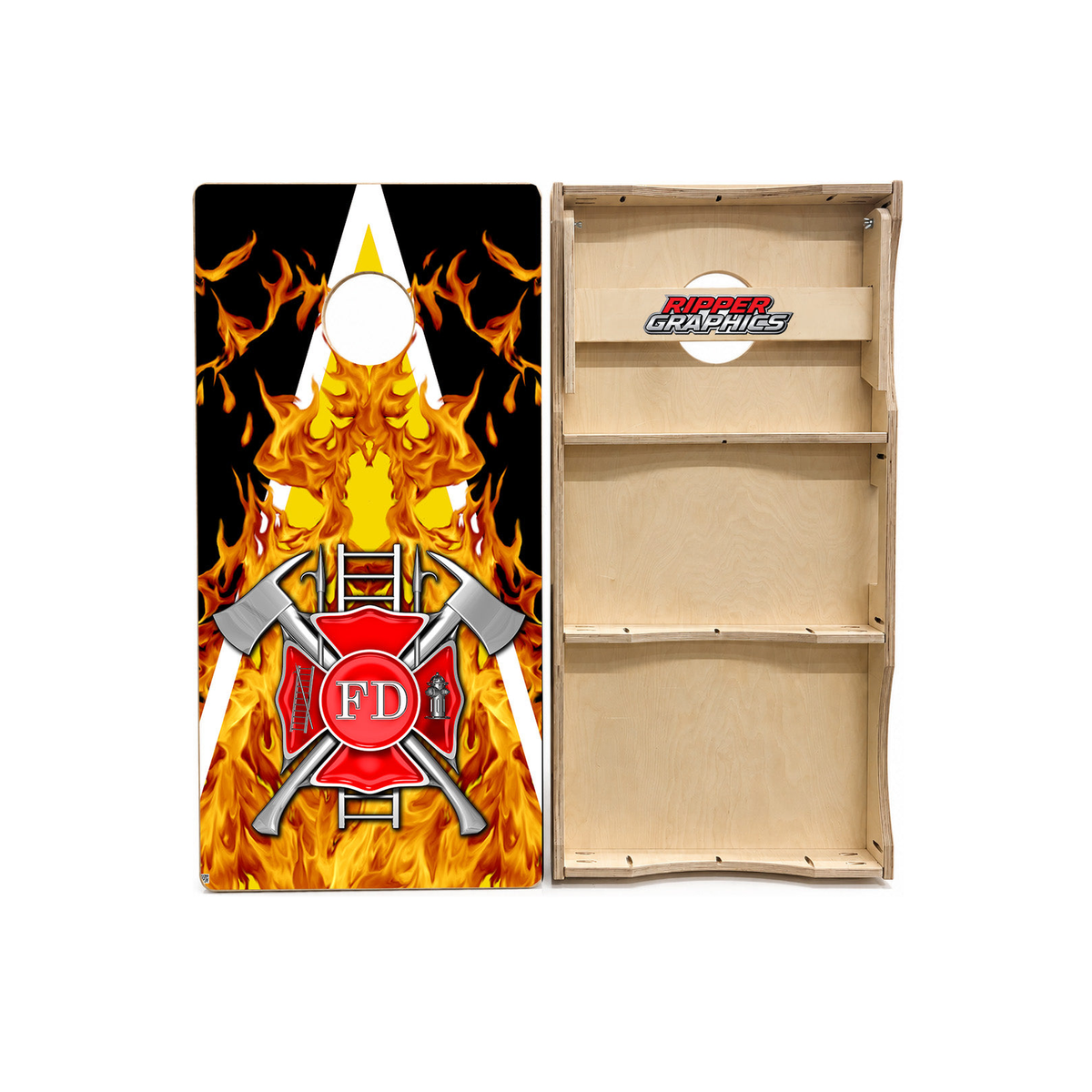 Fire Department Triangle Cornhole Design product photo