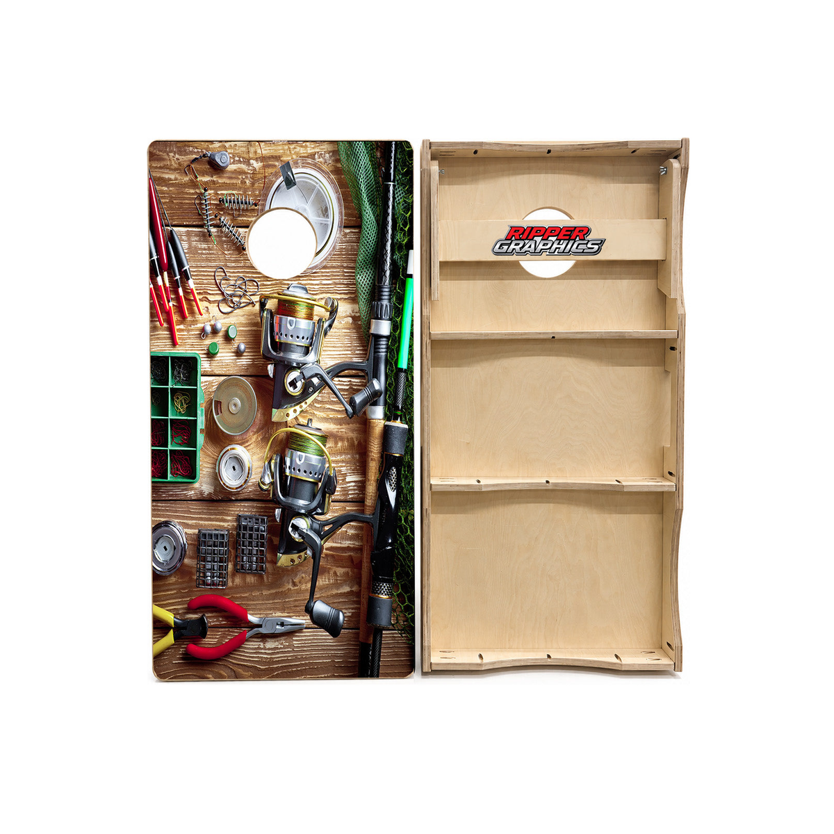 Fishing Work Bench Cornhole Design product photo
