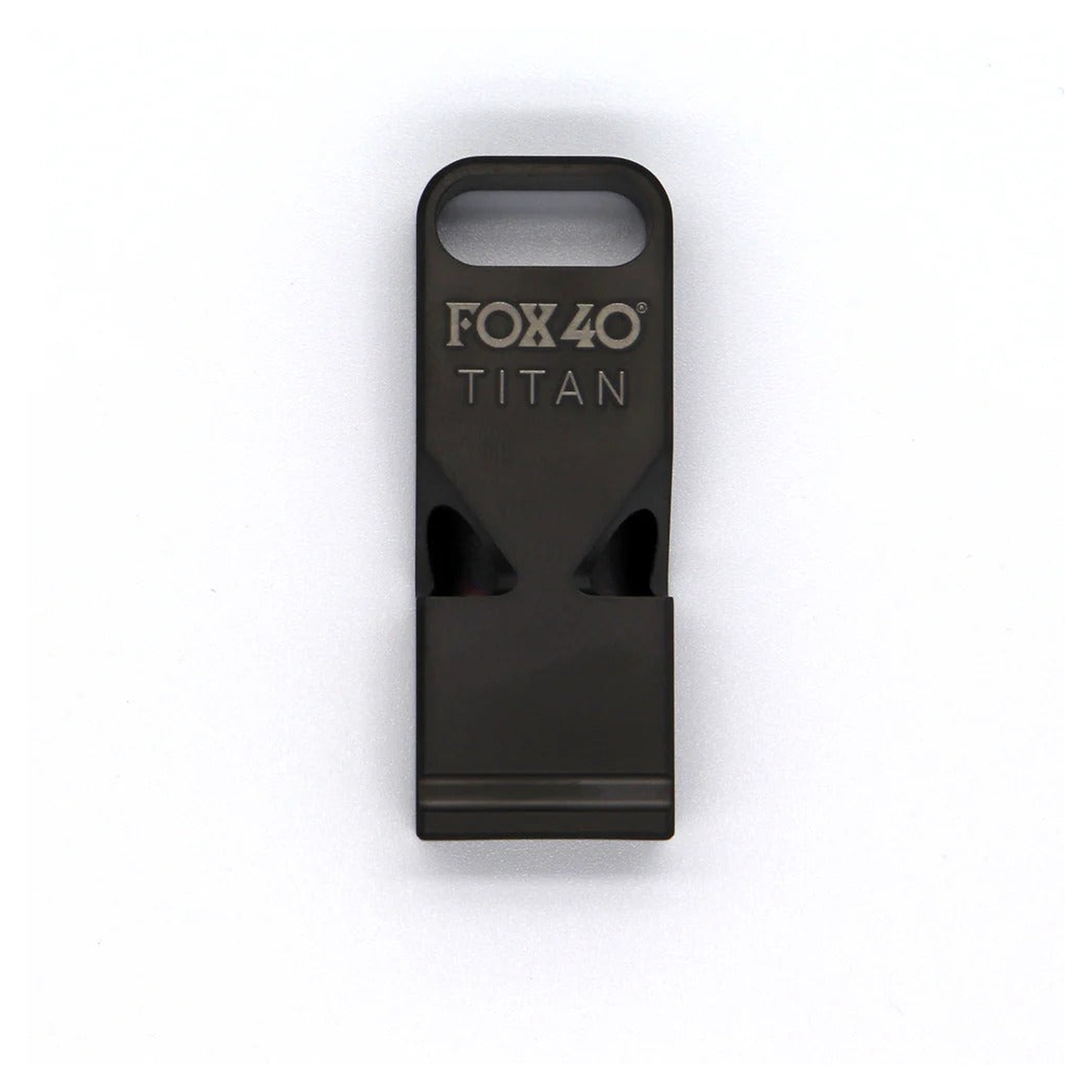 Fox 40 Titan Titanium Whistle w/ Paracord in Matte Black