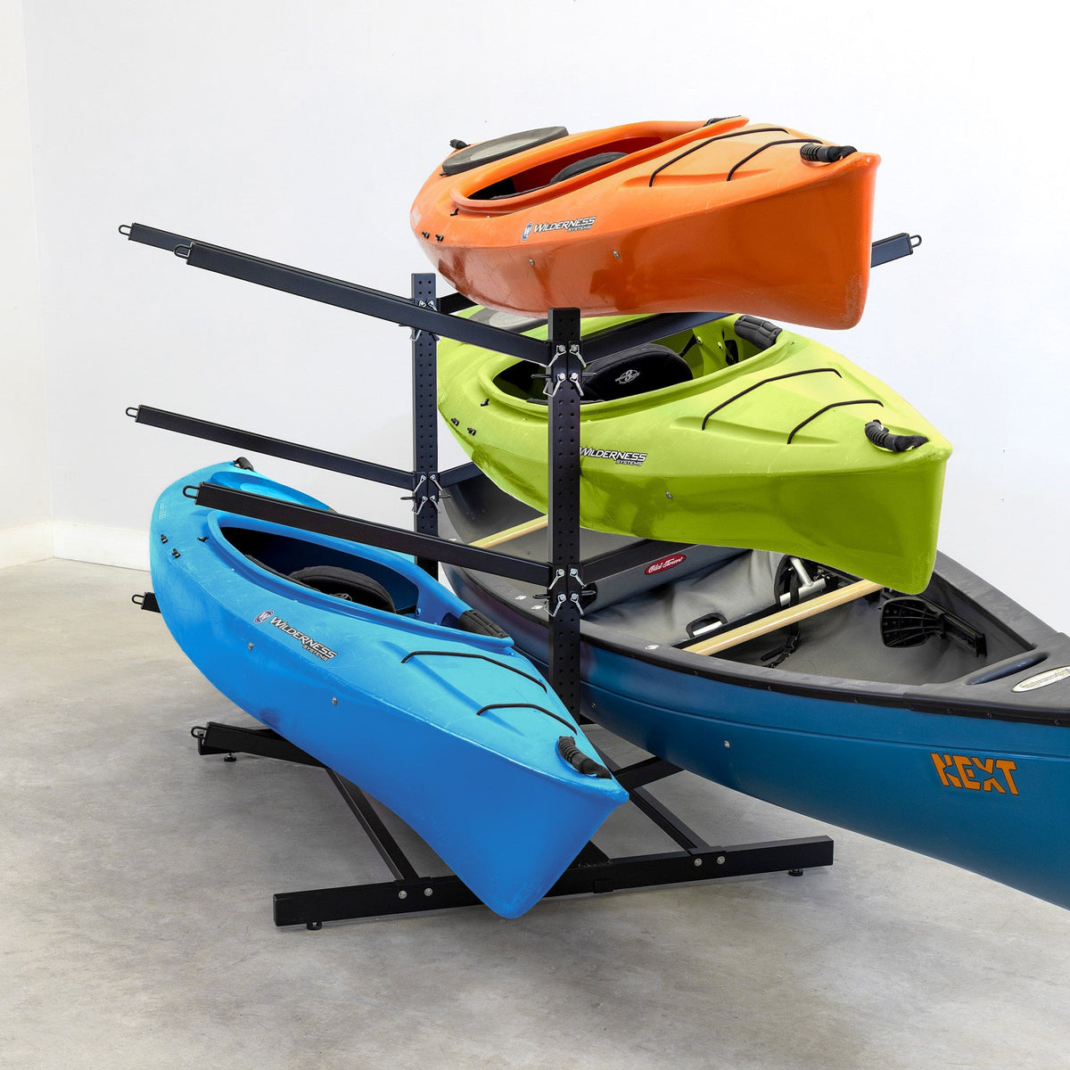 Freestanding 6-Level Double-Sided Kayak & Paddleboard Storage Rack – Black