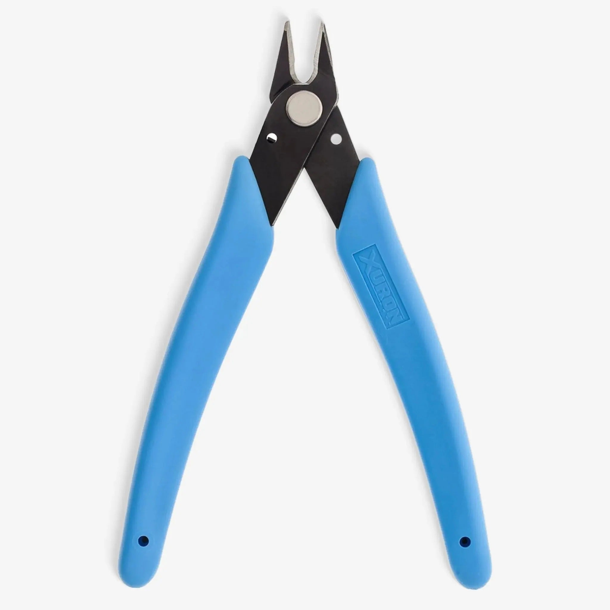 All-purpose flush cutter tool with angled cutting jaws and ergonomic non-slip handles for precision trimming and cutting tasks.