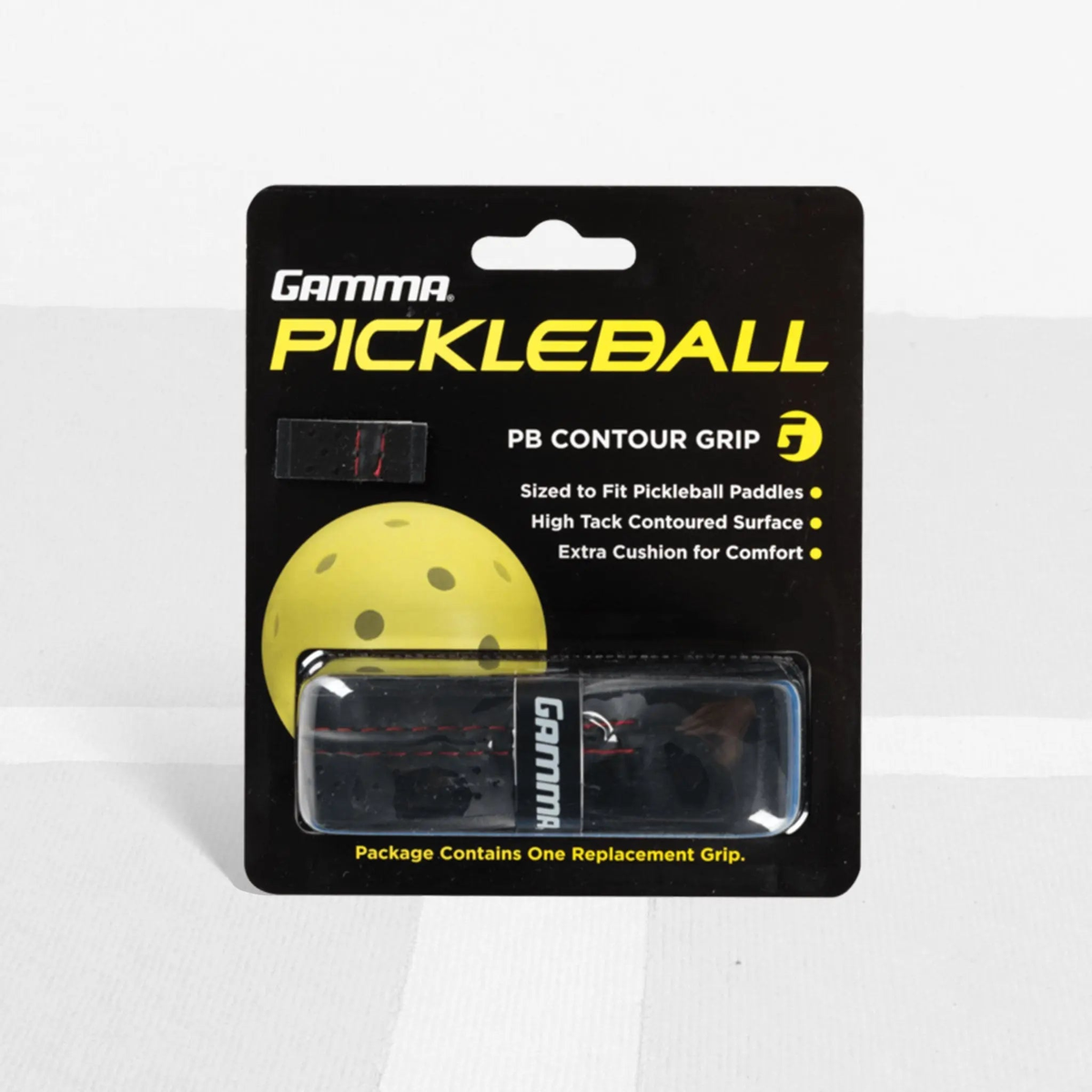 Replacement contour grip for pickleball paddles, designed to provide enhanced tack, comfort, and control.