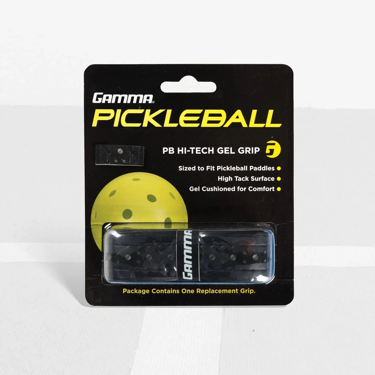 Replacement gel grip for pickleball paddles designed to provide enhanced tack, cushioning, and comfort during play.