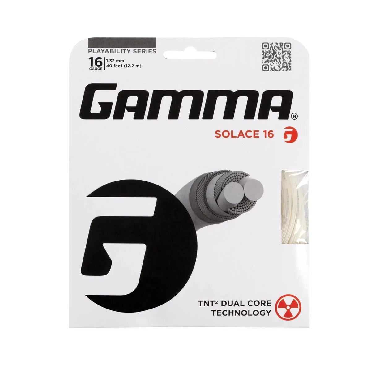 Packaged tennis string set designed for enhanced playability, control, and comfort during gameplay.