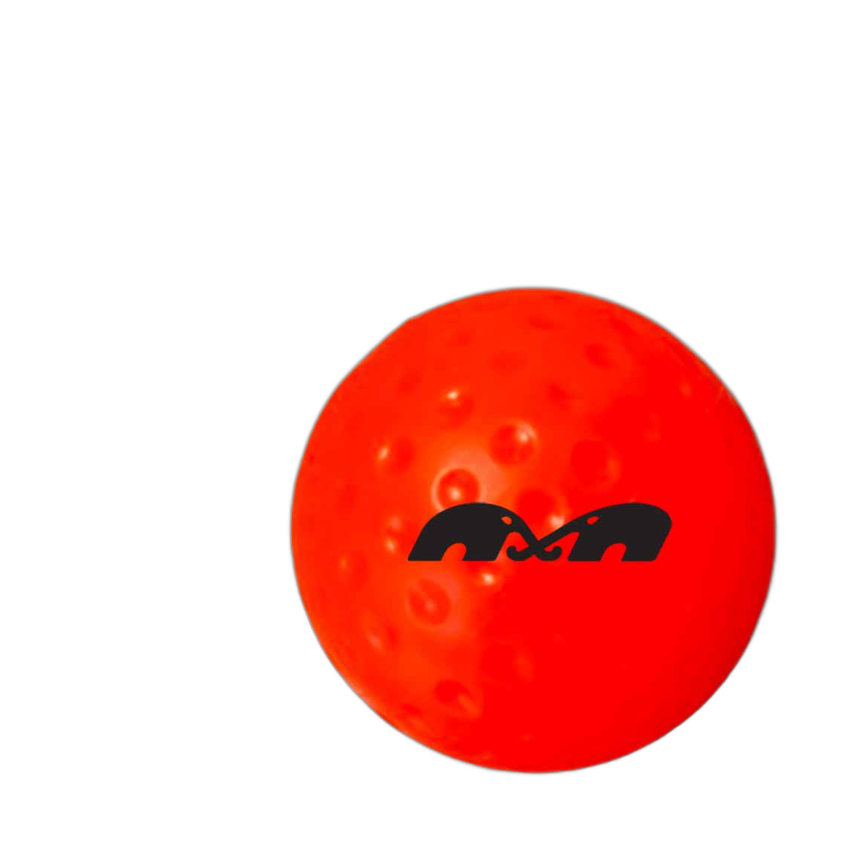 TK micro dimple field hockey ball in bright orange with textured surface and black logo