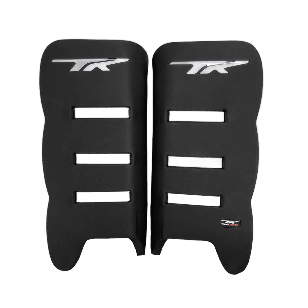 TK 2 goalkeeping legguards with lightweight foam construction and strap slots