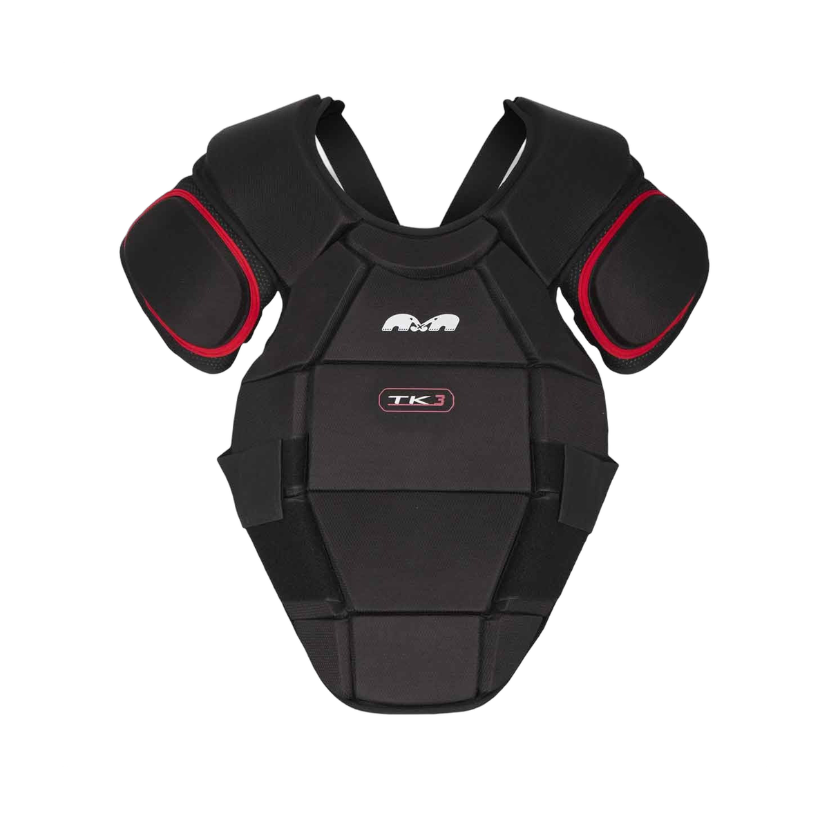 TK3 chest & shoulder guard designed for goalkeepers, featuring high-density segmented padding across the chest and shoulders, adjustable straps for a secure fit, and ergonomic construction for optimal protection, comfort, and mobility