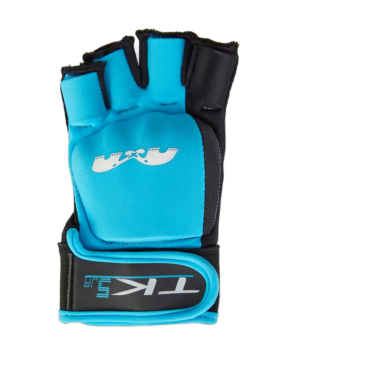 TK5 junior field hockey glove for left hand with padded backhand protection and open finger design