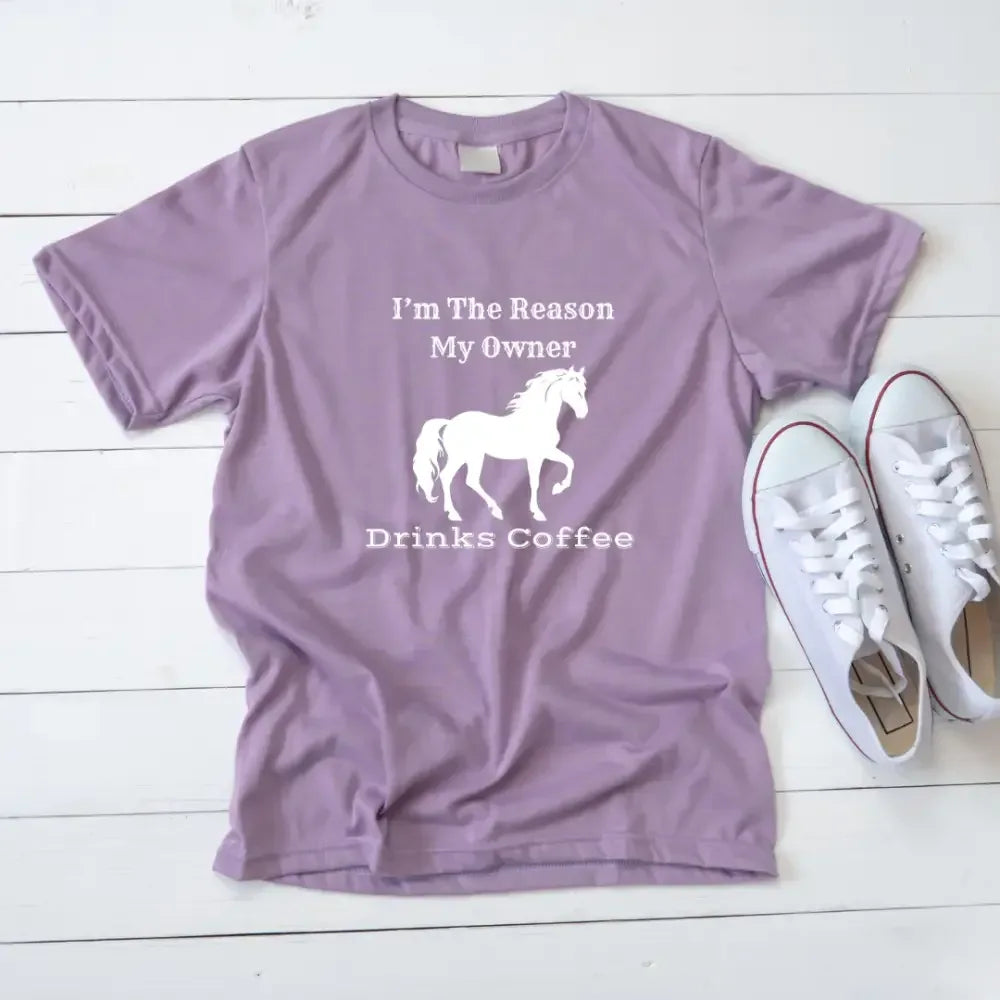 Horse Lover Soft Style T-Shirt, I'm the Reason You Drink Coffee