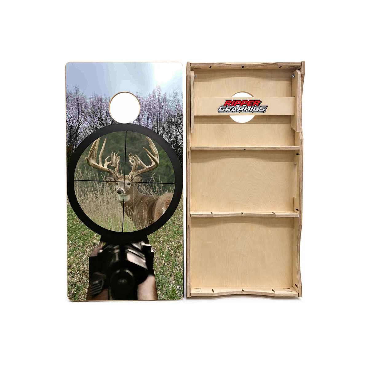 Hunting Monster Bucks Cornhole Design product photo