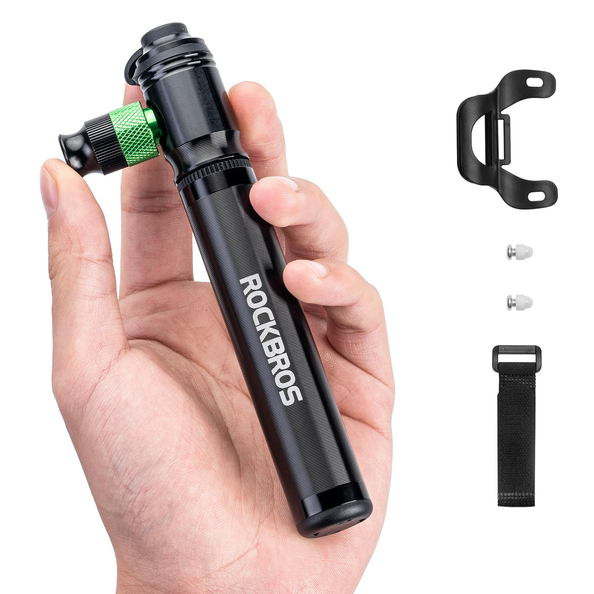 ROCKBROS Mini Hand Bike Tire Pump Dual Mode CO2 or Manual 110PSI