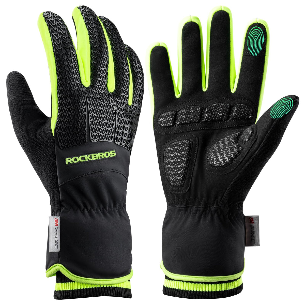 ROCKBROS Winter Cycling Gloves, Windproof Thermal Touchscreen Gloves for Men Women
