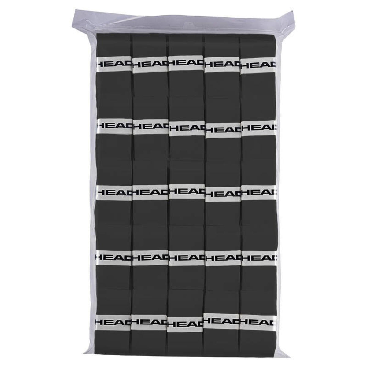 HEAD 12 Prime Tour tennis overgrips in black, bulk pack in clear resealable bag.