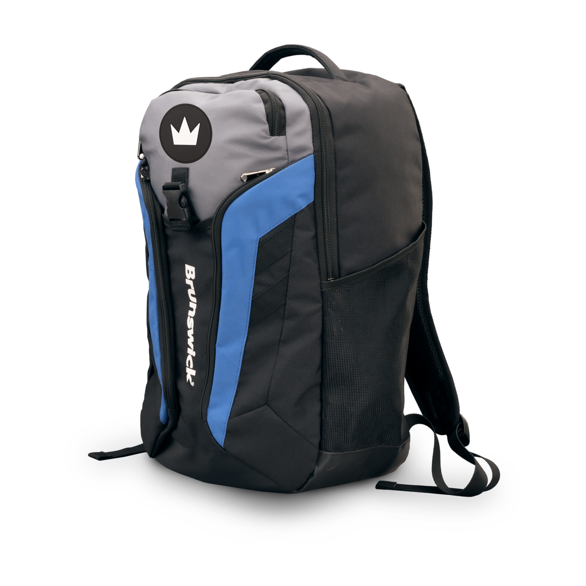 Brunswick Imperial Backpack in Black/Blue - 3/4 view