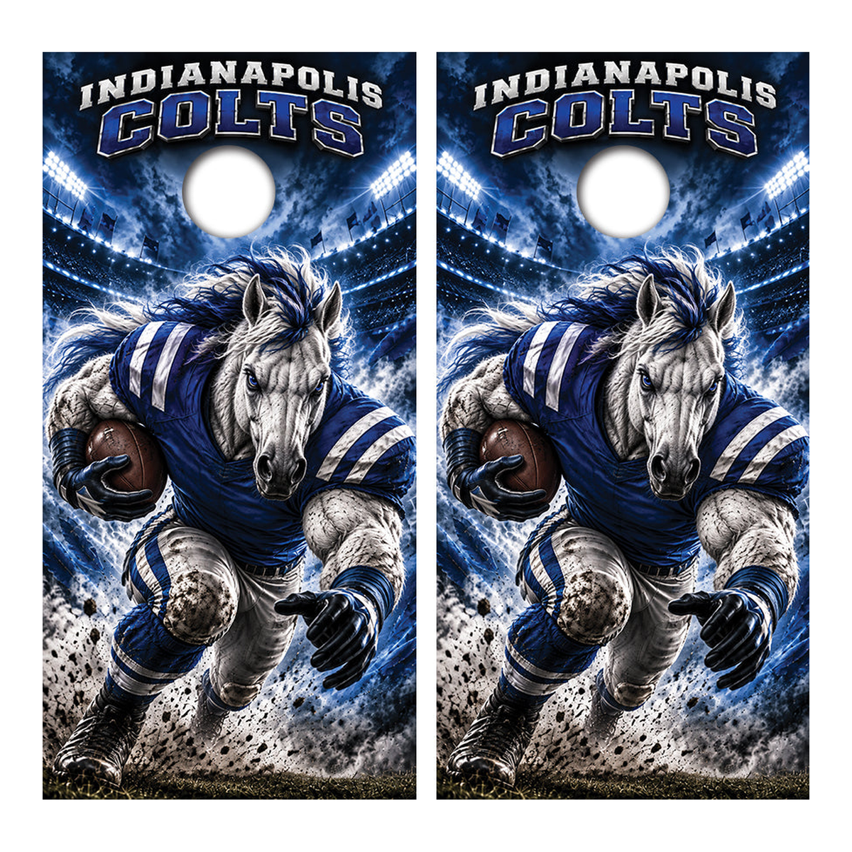 Indianapolis Colts Football Inspired Cornhole Design - Corn5255 - Great Call Athletics